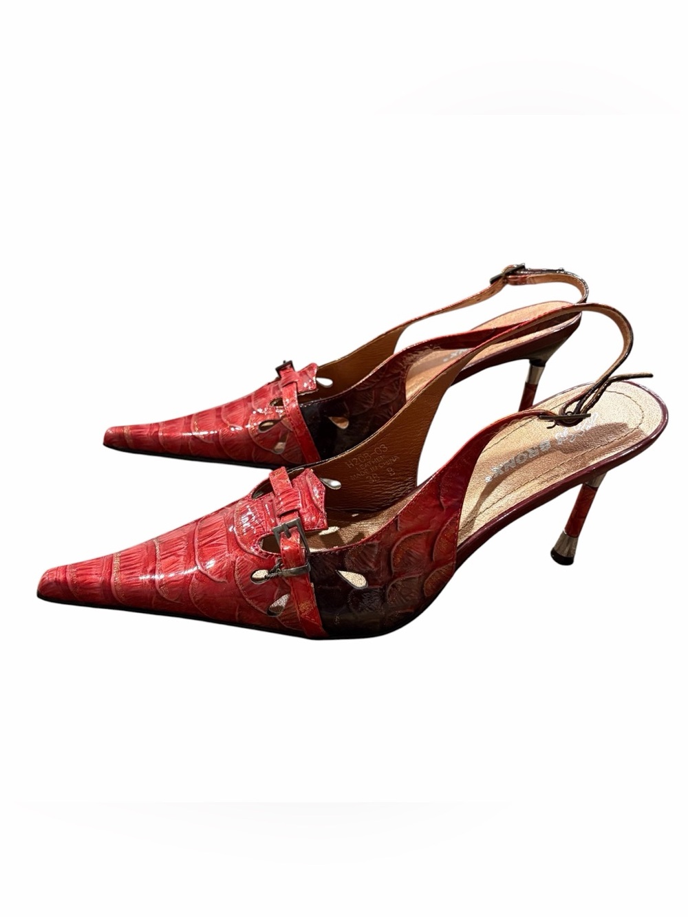 Vintage BRONX Pointy Toe Sling Back Heels